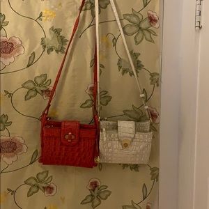 TWO Brahmin Mini Crossbody Leather Bags